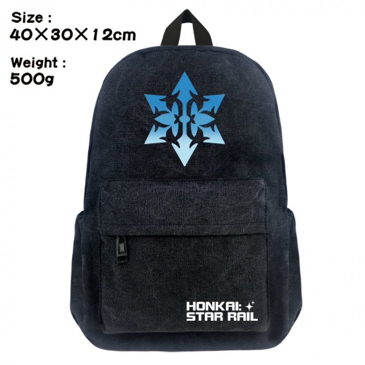 Honkai: Star Rail Canvas top and bottom backpack 40X30X12CM