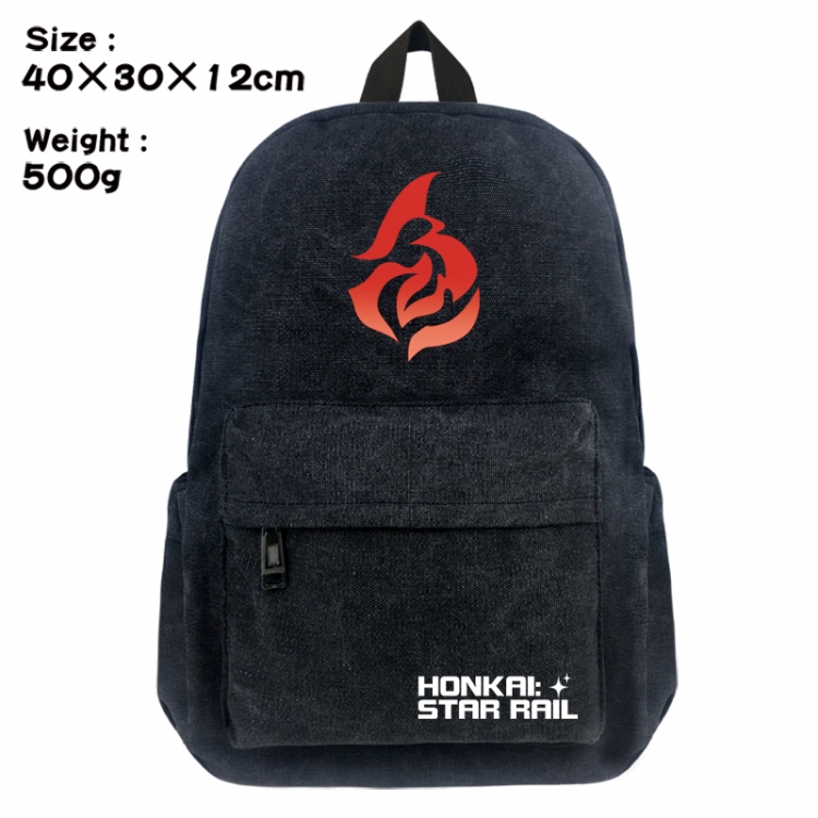 Honkai: Star Rail Canvas top and bottom backpack 40X30X12CM