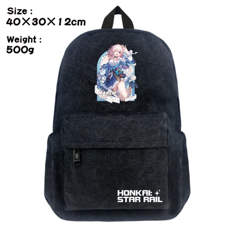 Honkai: Star Rail Canvas top and bottom backpack 40X30X12CM