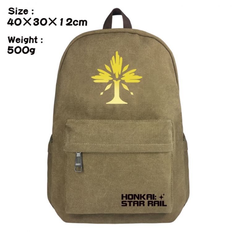 Honkai: Star Rail Canvas top and bottom backpack 40X30X12CM