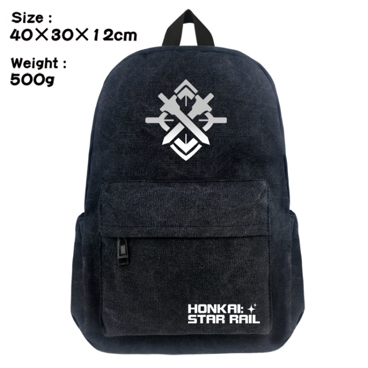 Honkai: Star Rail Canvas top and bottom backpack 40X30X12CM