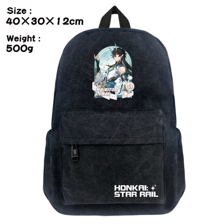 Honkai: Star Rail Canvas top and bottom backpack 40X30X12CM