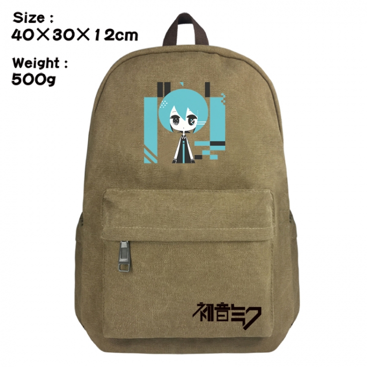 Hatsune Miku Canvas top and bottom backpack 40X30X12CM