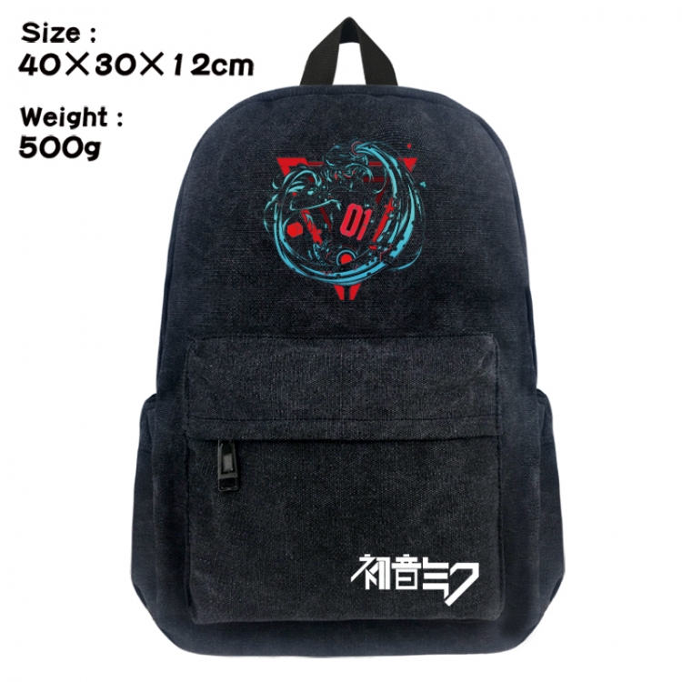 Hatsune Miku Canvas top and bottom backpack 40X30X12CM