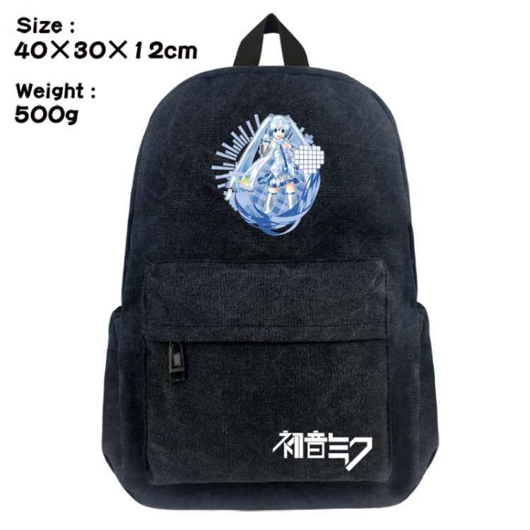 Hatsune Miku Canvas top and bottom backpack 40X30X12CM