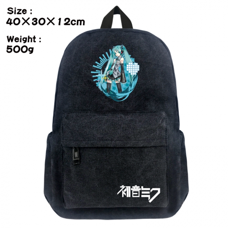 Hatsune Miku Canvas top and bottom backpack 40X30X12CM