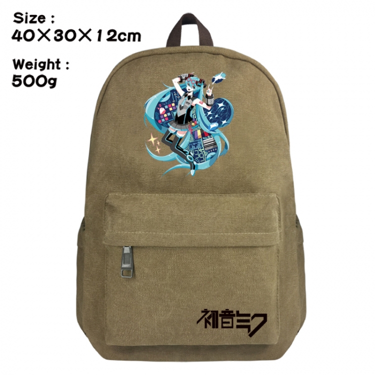 Hatsune Miku Canvas top and bottom backpack 40X30X12CM