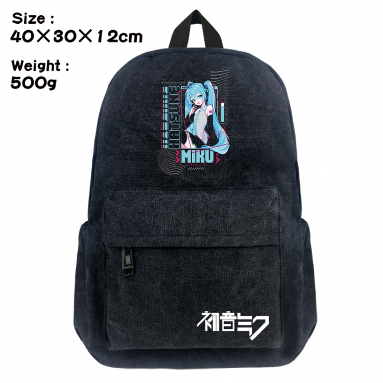 Hatsune Miku Canvas top and bottom backpack 40X30X12CM