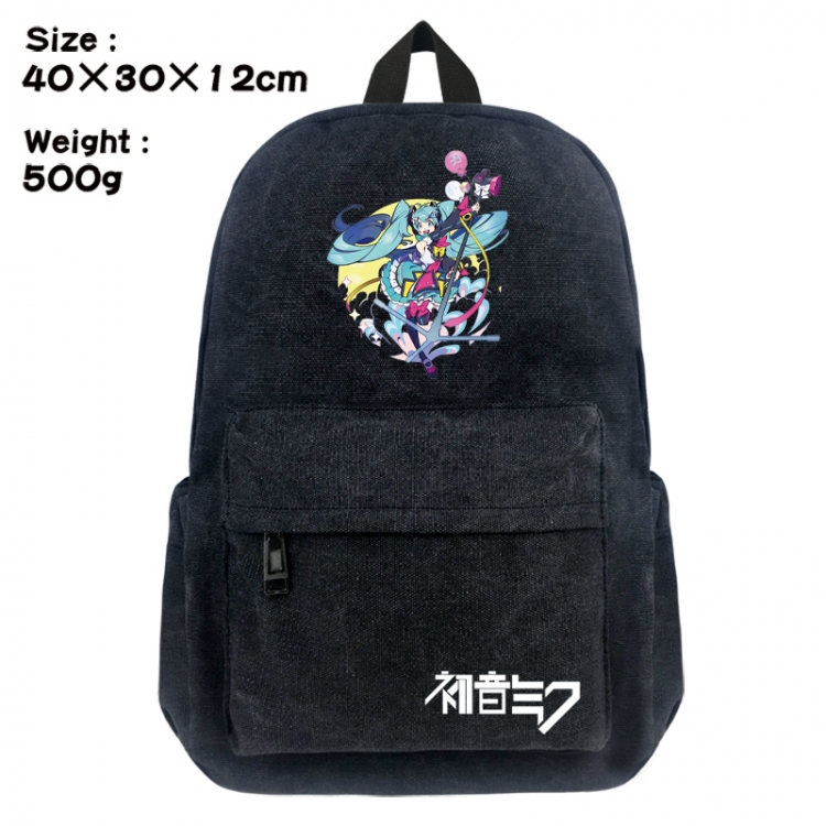 Hatsune Miku Canvas top and bottom backpack 40X30X12CM