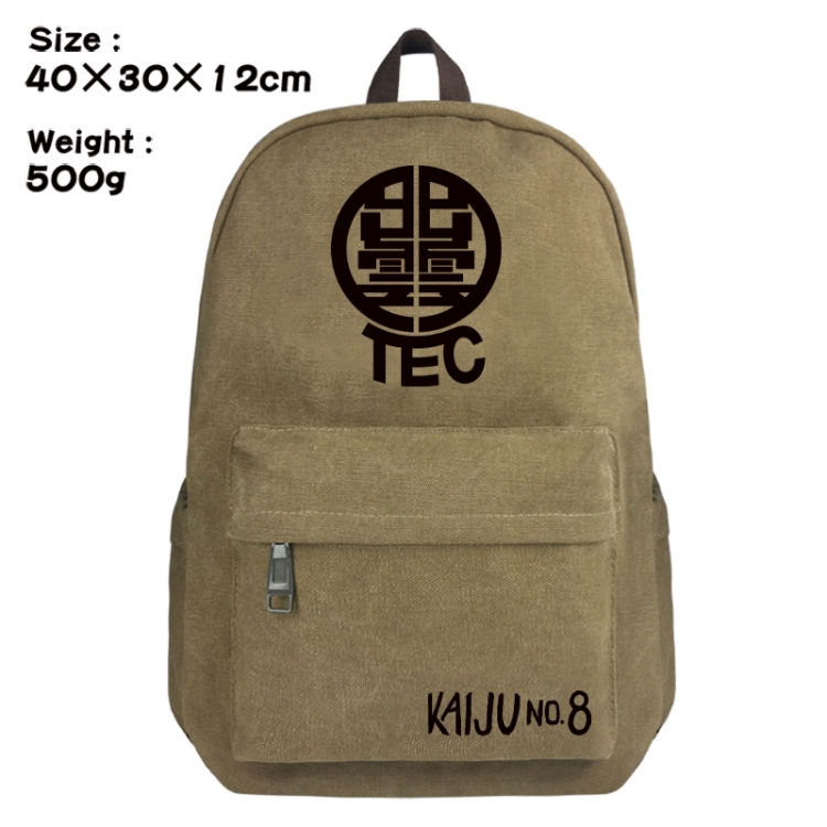 KAIJU NUMBER EIGHT Canvas top and bottom backpack 40X30X12CM