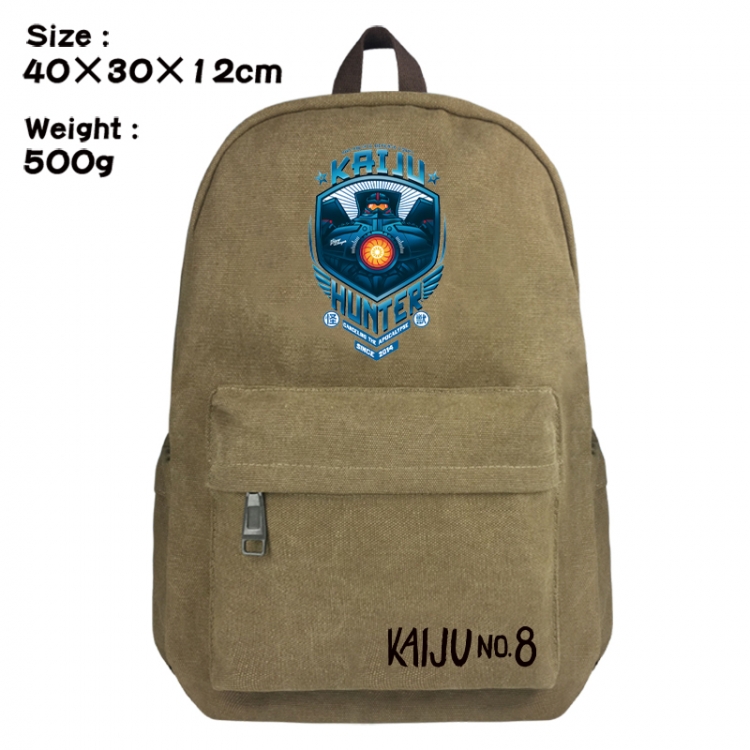 KAIJU NUMBER EIGHT Canvas top and bottom backpack 40X30X12CM