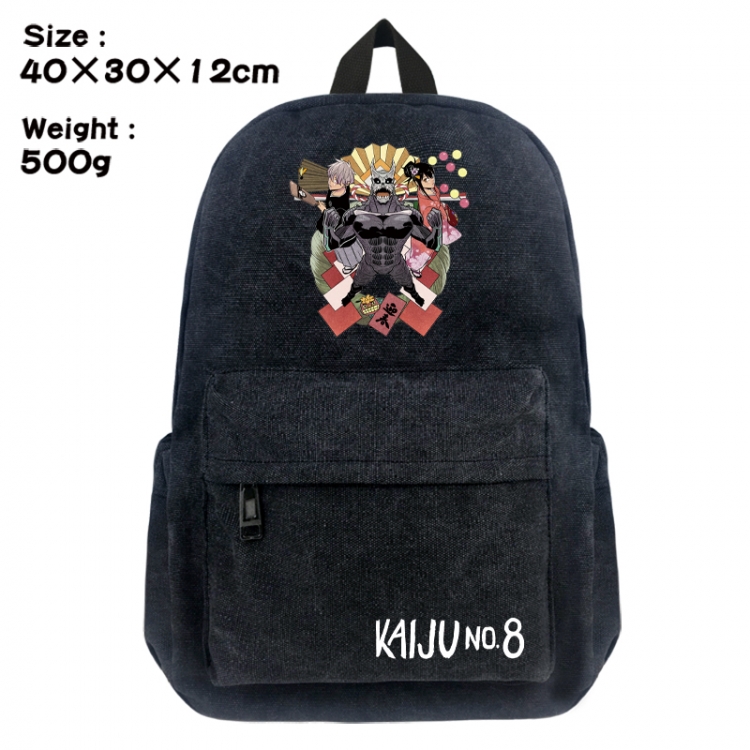 KAIJU NUMBER EIGHT Canvas top and bottom backpack 40X30X12CM