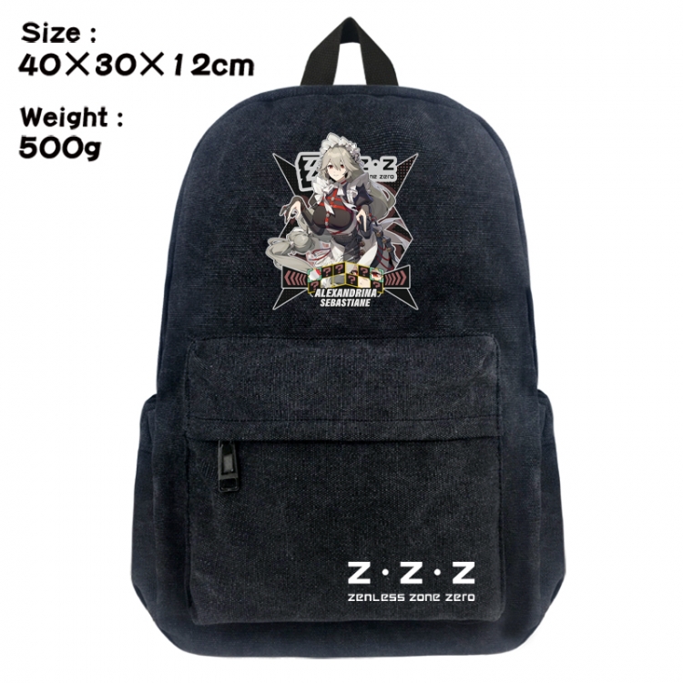 Zenless Zone Zero  Canvas top and bottom backpack 40X30X12CM