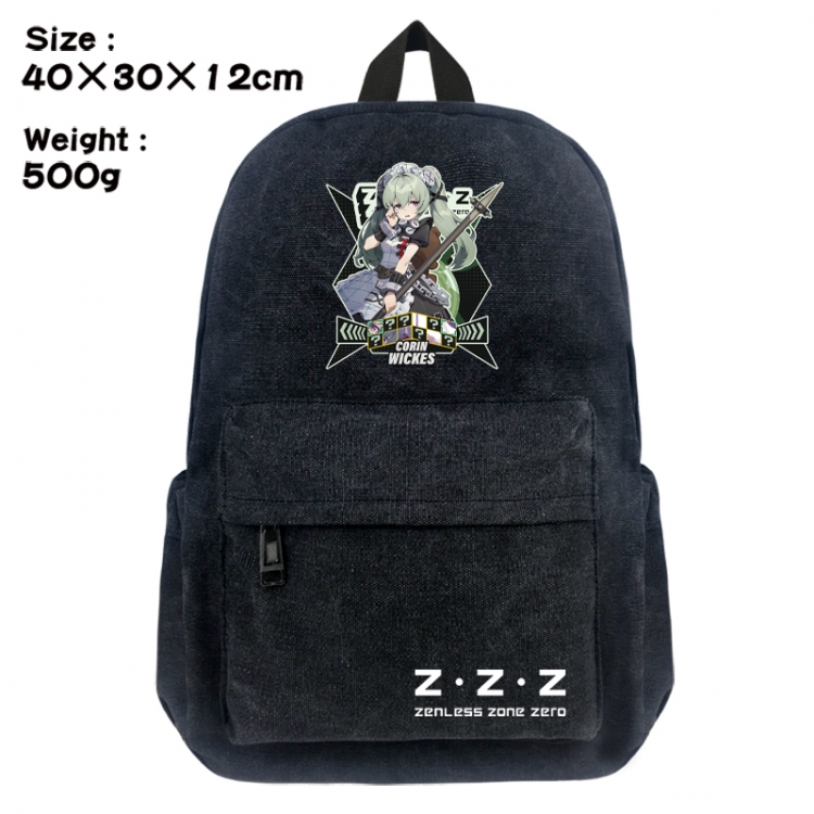 Zenless Zone Zero  Canvas top and bottom backpack 40X30X12CM