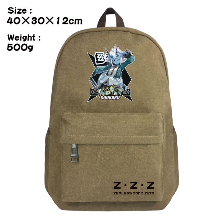 Zenless Zone Zero  Canvas top and bottom backpack 40X30X12CM