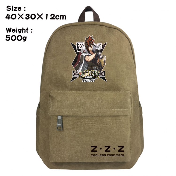 Zenless Zone Zero  Canvas top and bottom backpack 40X30X12CM