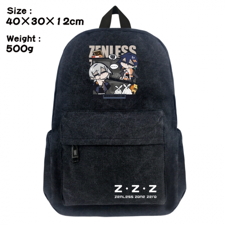 Zenless Zone Zero  Canvas top and bottom backpack 40X30X12CM