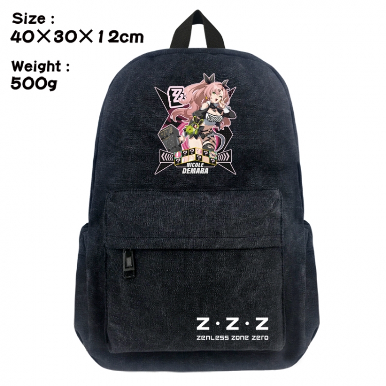 Zenless Zone Zero  Canvas top and bottom backpack 40X30X12CM