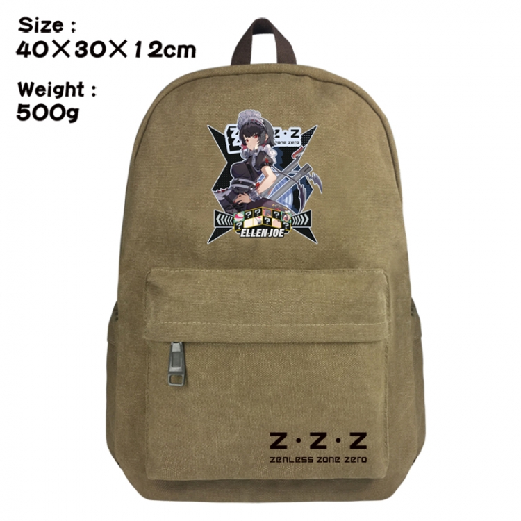 Zenless Zone Zero  Canvas top and bottom backpack 40X30X12CM