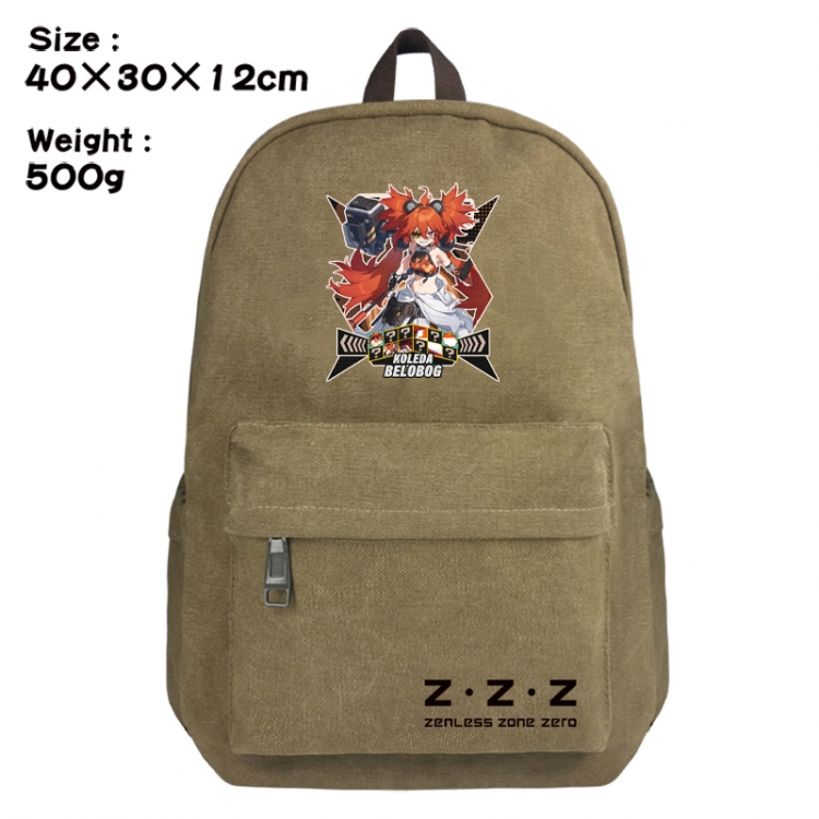 Zenless Zone Zero  Canvas top and bottom backpack 40X30X12CM