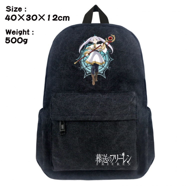 Frieren: Beyond Journey's End Canvas top and bottom backpack 40X30X12CM