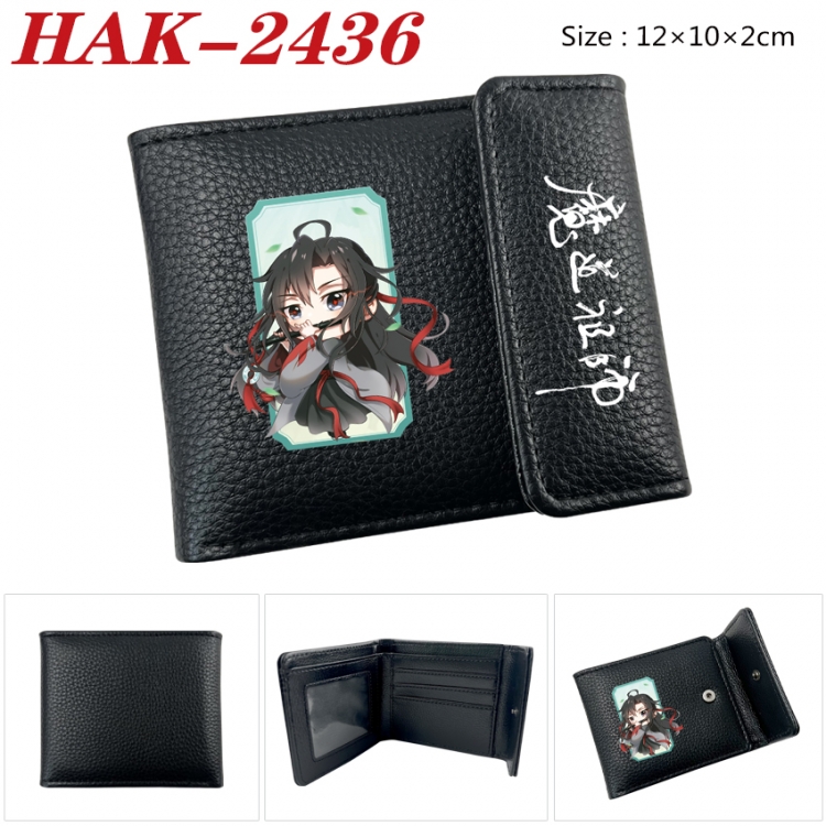 The wizard of the de Anime Litchi Pattern Hidden Buckle Half Fold Printed Wallet 12X10X2CM HAK-2436