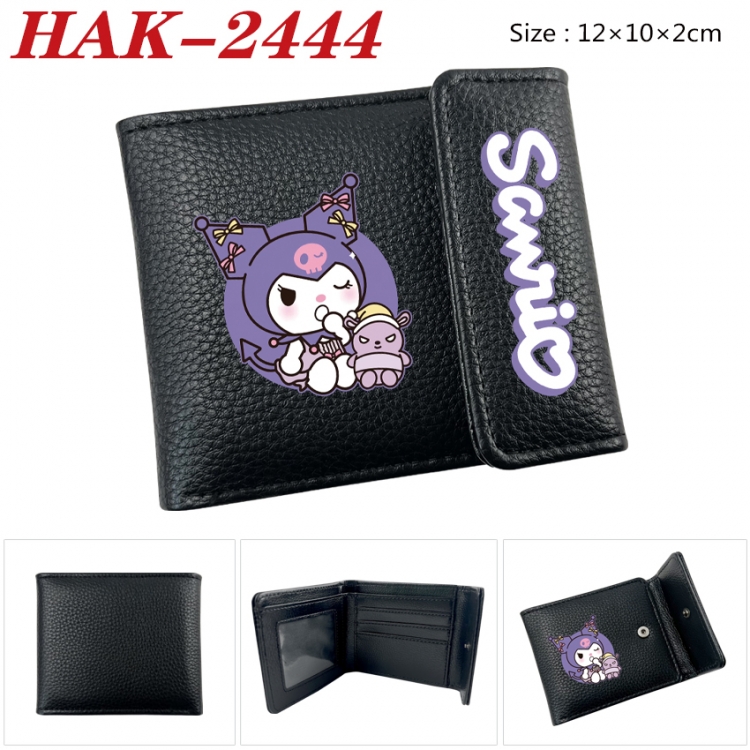 sanrio Anime Litchi Pattern Hidden Buckle Half Fold Printed Wallet 12X10X2CM HAK-2444