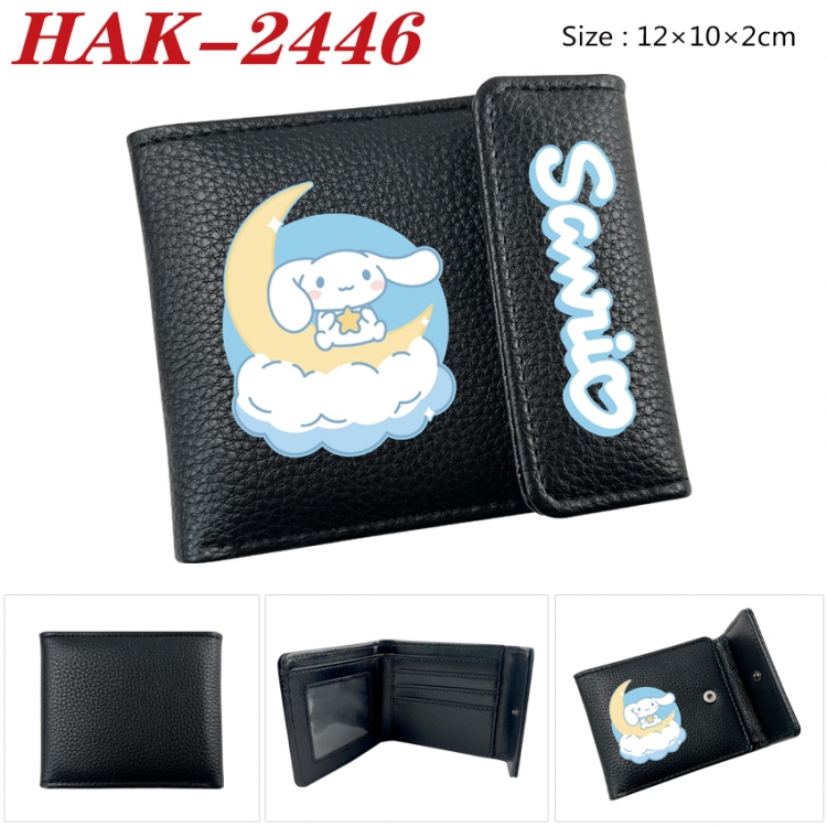 sanrio Anime Litchi Pattern Hidden Buckle Half Fold Printed Wallet 12X10X2CM HAK-2446