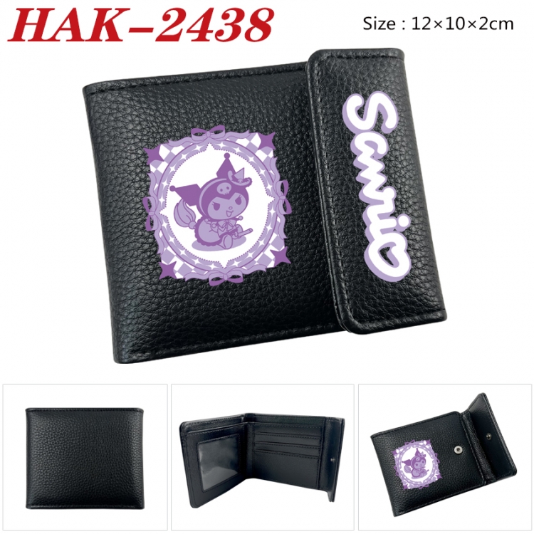 sanrio Anime Litchi Pattern Hidden Buckle Half Fold Printed Wallet 12X10X2CM  HAK-2438