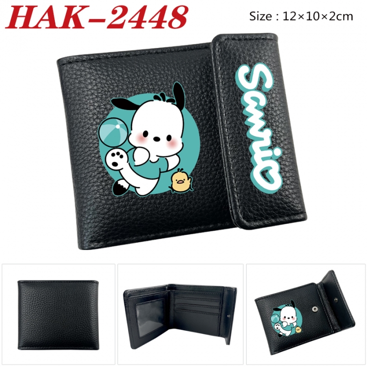 sanrio Anime Litchi Pattern Hidden Buckle Half Fold Printed Wallet 12X10X2CM HAK-2448