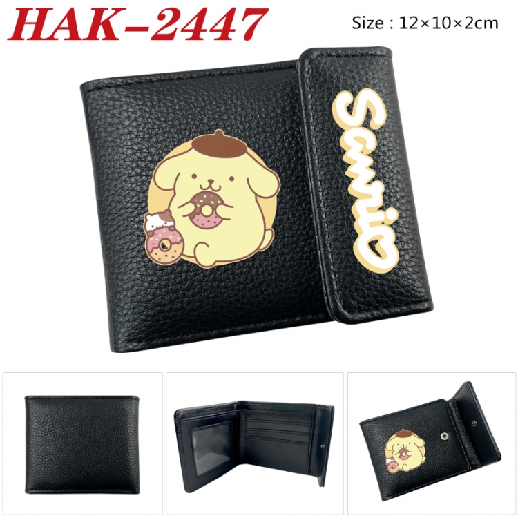 sanrio Anime Litchi Pattern Hidden Buckle Half Fold Printed Wallet 12X10X2CM  HAK-2447