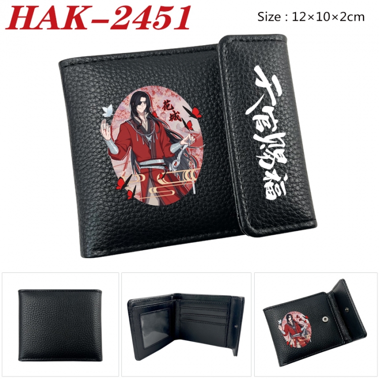 Heaven Official's Blessing Anime Litchi Pattern Hidden Buckle Half Fold Printed Wallet 12X10X2CM  HAK-2451