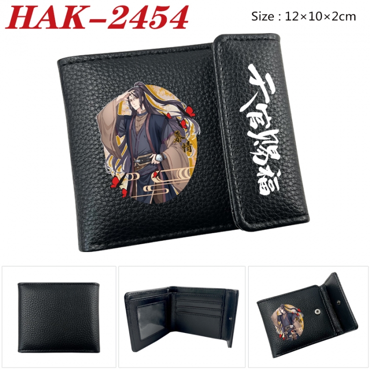 Heaven Official's Blessing Anime Litchi Pattern Hidden Buckle Half Fold Printed Wallet 12X10X2CM HAK-2454