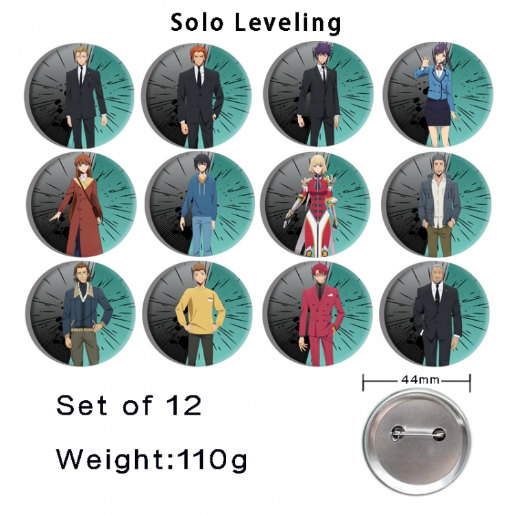 Solo Leveling:Arise Anime tinplate bright film badge 44mm a set of 12