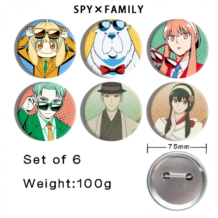 BLUE LOCK  Anime Tinplate Bright Film Emblem Badge 75mm a set of 6