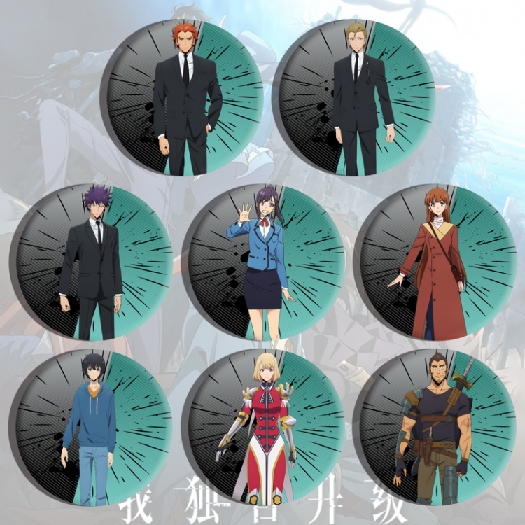 Solo Leveling:Arise  Anime tinplate brooch badge a set of 8