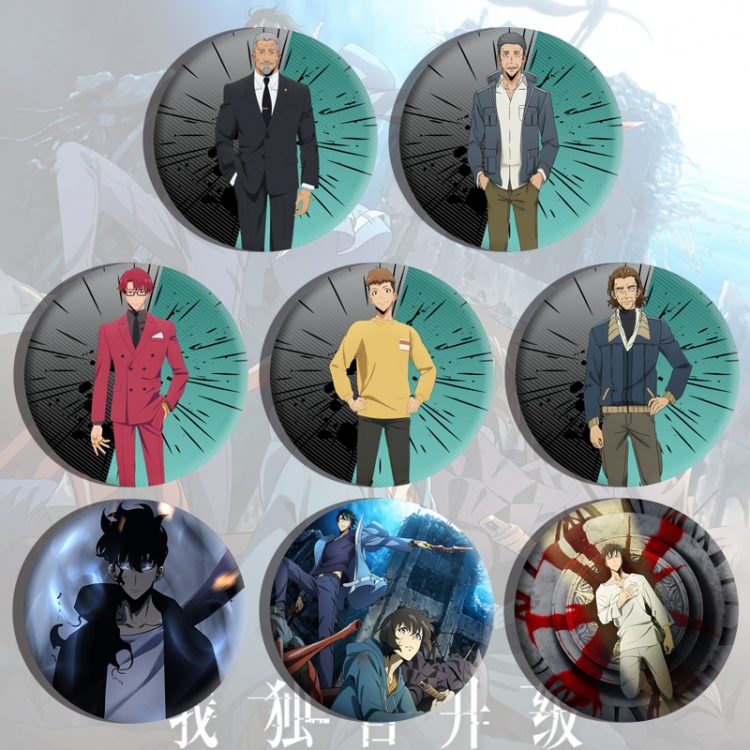 Solo Leveling:Arise  Anime tinplate brooch badge a set of 8