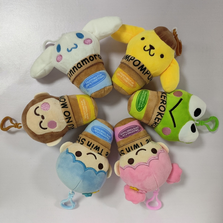 Cinnamoroll Anime peripheral plush toy pendant 10CM a set of 6