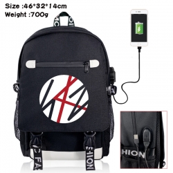 straykids canvas USB backpack ...