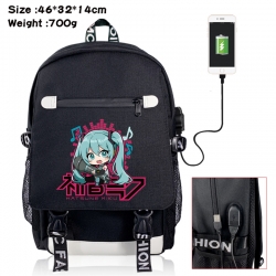 Hatsune Miku canvas USB backpa...