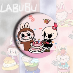 LABUBU Anime tinplate brooch b...