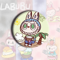 LABUBU Anime tinplate brooch b...