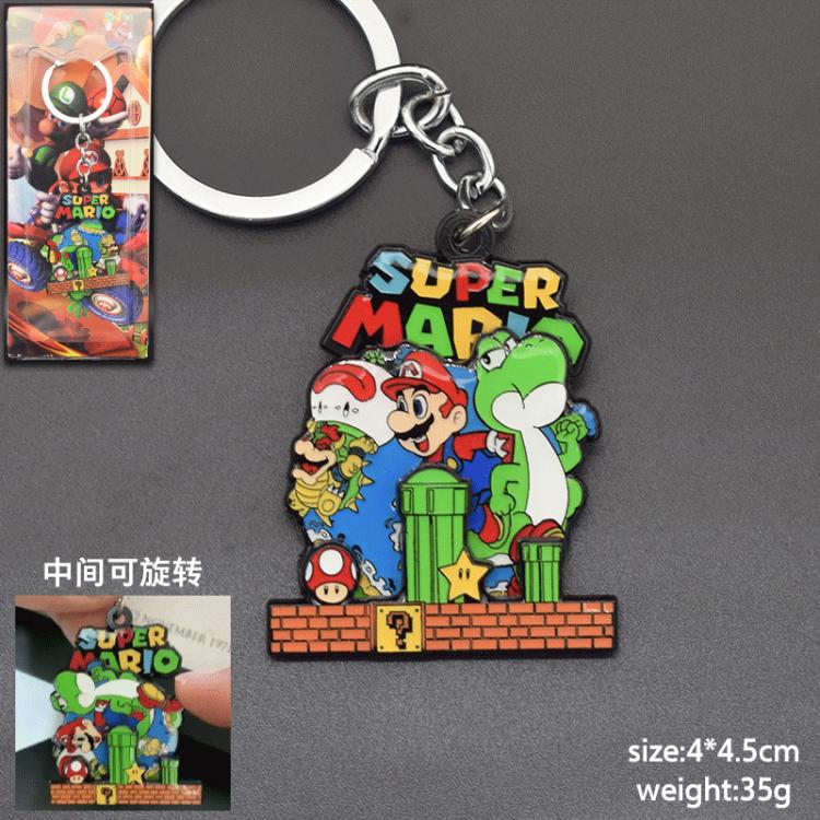 Super Mario Anime peripheral rotating hardware keychain