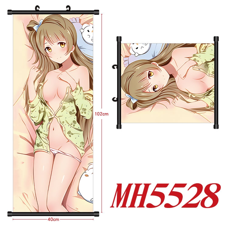 Hololive Anime black Plastic rod Cloth painting Wall Scroll 40X102CM MH5528