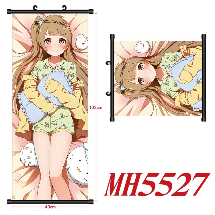 Hololive Anime black Plastic rod Cloth painting Wall Scroll 40X102CM MH5527