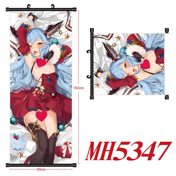 Azur Lane Anime black Plastic rod Cloth painting Wall Scroll 40X102CM