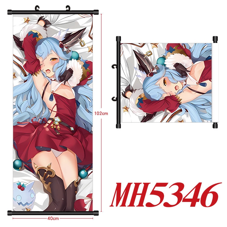 Azur Lane Anime black Plastic rod Cloth painting Wall Scroll 40X102CM