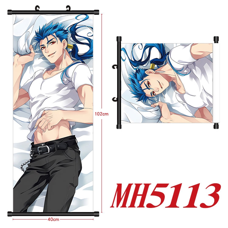 Fate Anime black Plastic rod Cloth painting Wall Scroll 40X102CM 