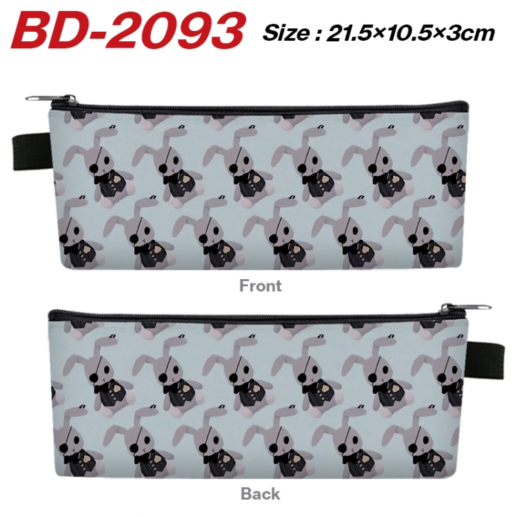 Kuroshitsuji Anime PU Leather Zipper Pencil Case Stationery Box 21.5X10.5X3CM BD-2093