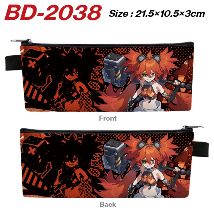 Zenless Zone Zero Anime PU Leather Zipper Pencil Case Stationery Box 21.5X10.5X3CM  BD-2038